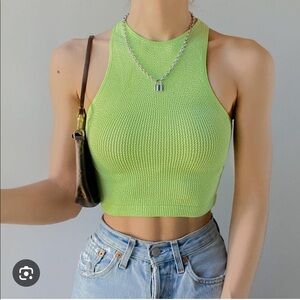 Zara Neon Green Crop Top